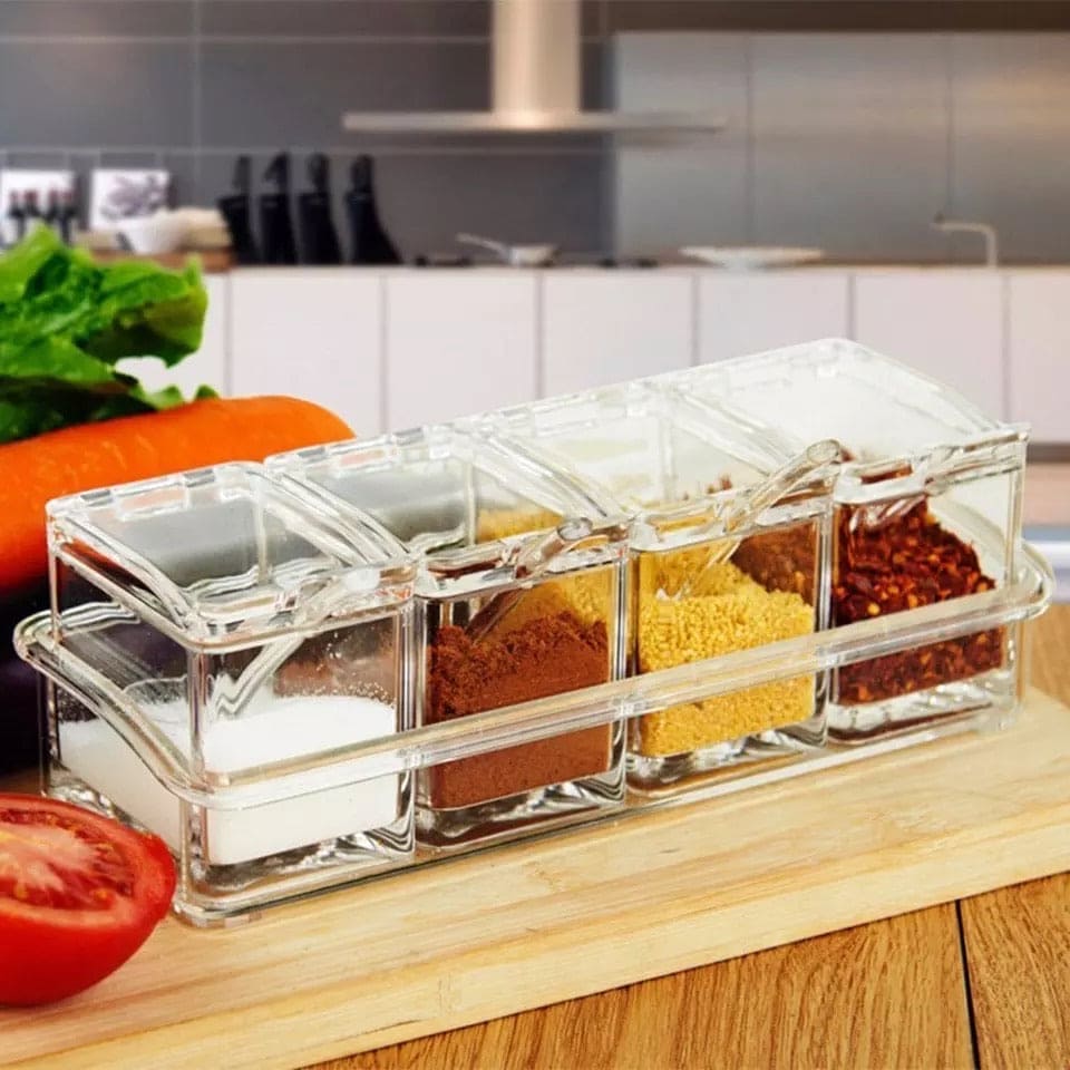 Acrylic Transparent Pot, Crystal Seasoning Box, Spice Storage Rack ...