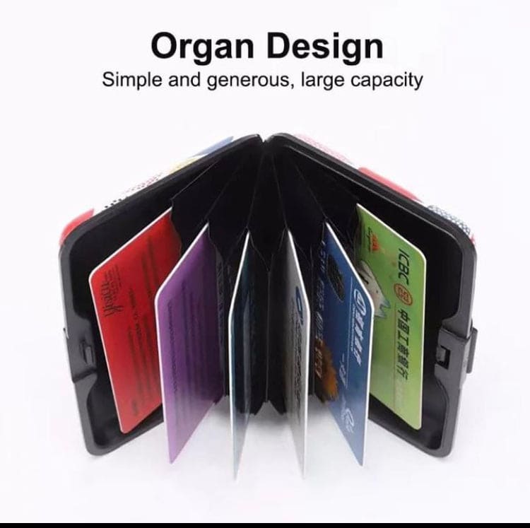 Plastic Business Card Holder, Waterproof Stainless Steel Card Case, Solid Credit Card Holder, Money Bag Storage Travel Wallet