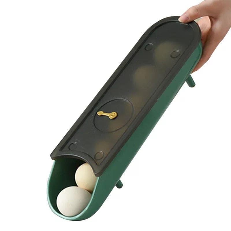Durable Egg Storage Box, Anti Slip Large Capacity Egg Fresh Preservation Container, Stackable Egg Tray, Safe Sliding Egg Box