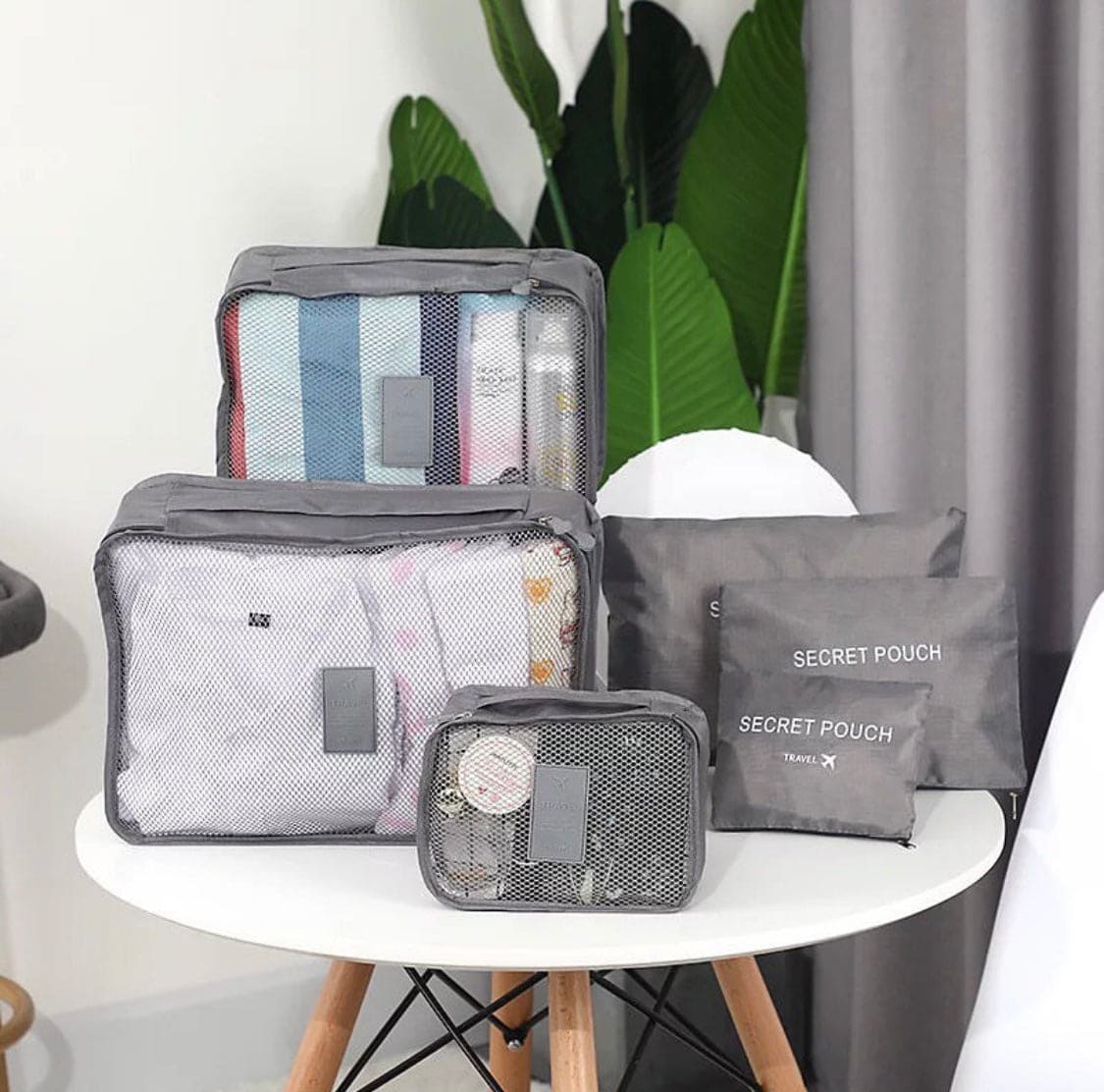 6 Pcs Travel Storage Bag, Clothes Tidy Organizer, Wardrobe Suitcase Pouch Travel Organizer, Shoe Packing Cube Bag, Secret Pouch Bag
