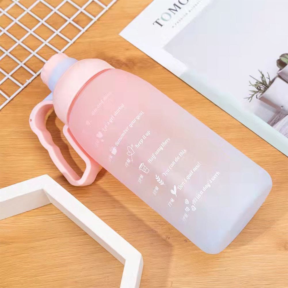 1.8L Rainbow Water Bottle, Motivational Water Bottle, Portable Large Capacity Water Dispenser Bottle, Sports Gradient Water Cup, Leakproof Reusable Water Bottle for Sports Fitness