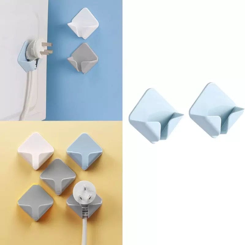 Plug Wall Hook, Plastic Adhesive Hooks for Plugs, Strong Adhesive Hangers Drill-Free Innovative Socket Holders, Wall Mounted Heavy Duty Hooks
