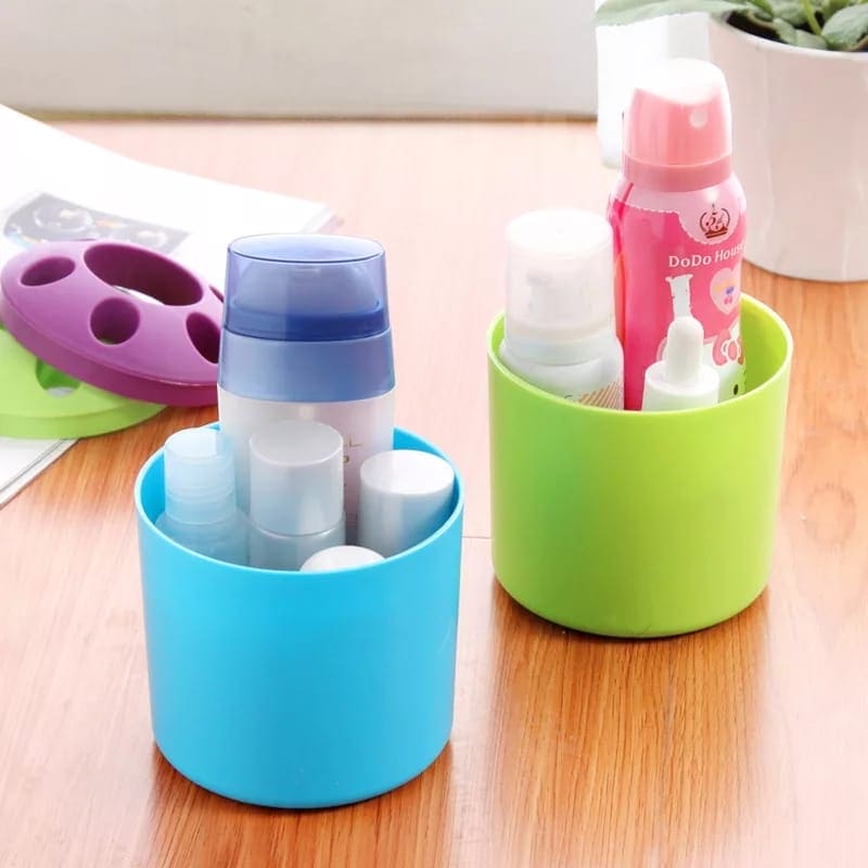 5 Holes Multipurpose Candy Colored Toothbrush Storage Holder, Special Porous Couple Creative Toothbrush Container, Multifunctional Desktop Pen Holder
