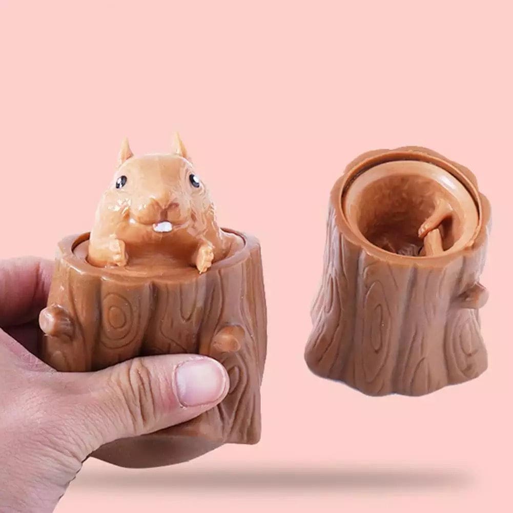 Creative Squirrel Stress Release Toy, Mouse Squeeze Anti-stress Toy, Anxiety Relief Squeezing Squishy, Squishy Squirrel Toy, Decompression Squeeze Squirrel,