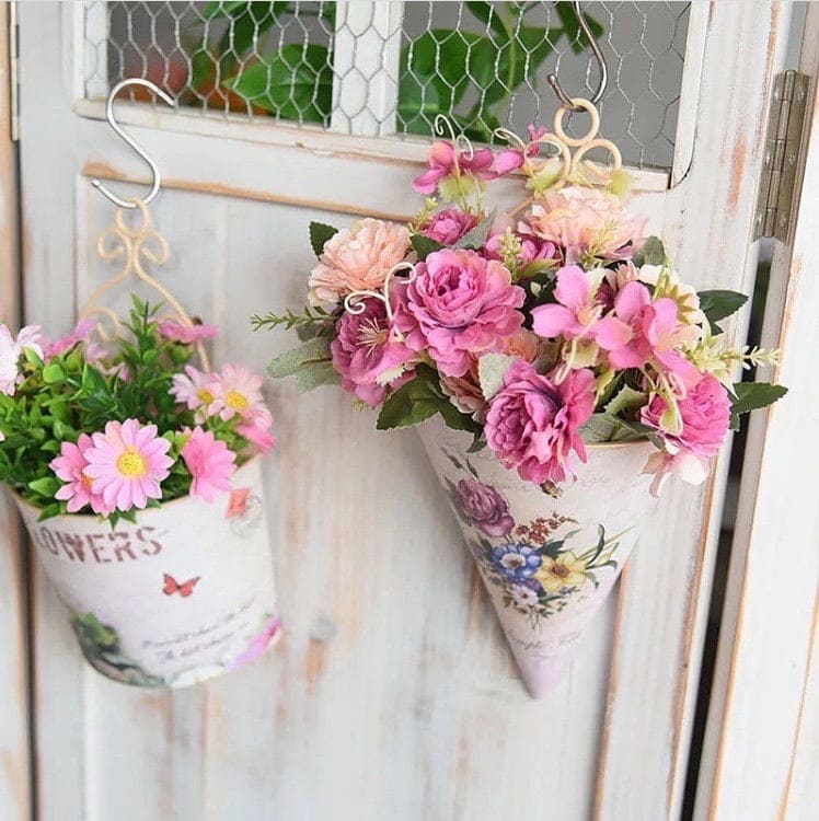 Plastic Wall Hanging Flower Vase, Flower Storage Basket, Flower Pot