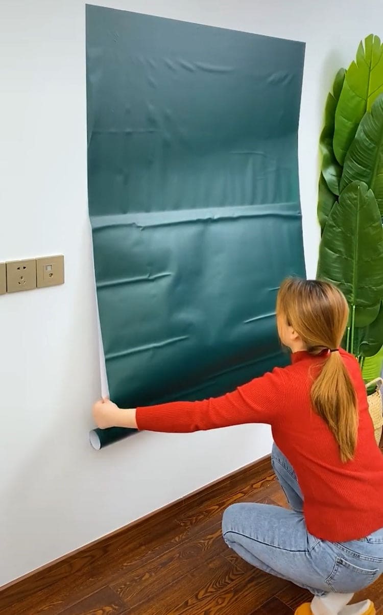Green Chalk Board Wall Sticker For Kids, Self-adhesive Drawing Writing Teaching Board, Erasable Black Board Wall Sheet
