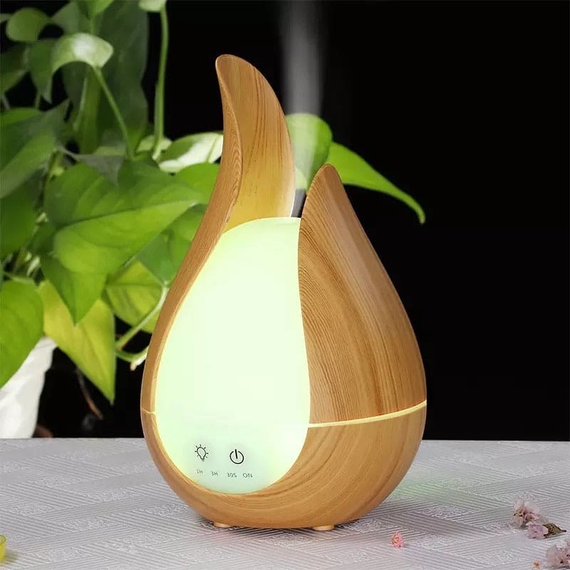 Wooden Aroma Room Humidifier, Aroma Essential Oil Diffuser, 200ml Ultrasonic Cool Mist Humidifier