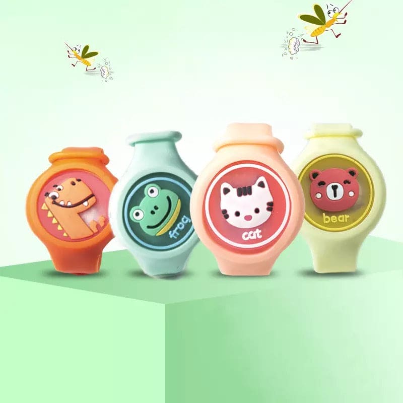 Mosquito Repellent Watch, Baby Cute Cartoon Anti-Mosquito Band Bracelet, Lightweight Kid Mosquito Killing Braclet, Insect Bugs Repellent Wristband
