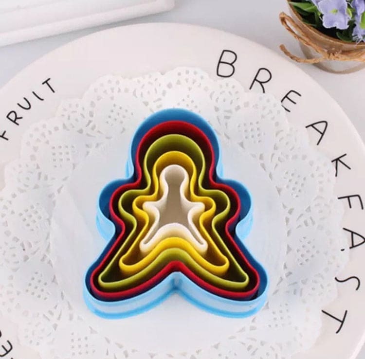 Set Of 5 Colorful Biscuit Cookie Cutter, Mini Cookie Cutters Set, Geometric Shapes Colorful Cookie Biscuit Cutter Set
