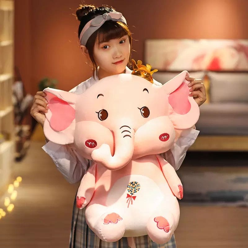 Infant Elephant Plush Soft Pillow, Doll Baby Elephant Plush Pillow Stuffed Toy, Cute Baby Elephant Doll Sleeping On Bed Pillow