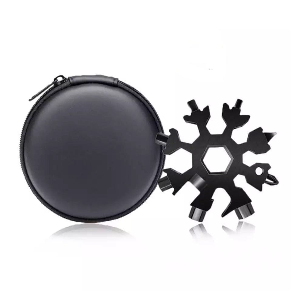 Amazing 18 In 1 Multifunctional Wrench Key, Camping Outdoor Survive Tools, Stainless Steel Snowflake Wrench, Star Anise Screwdriver Home/Outdoor Emergency Spanner,  Snowflake Bottle Opener, Household Handy Survival Gadget