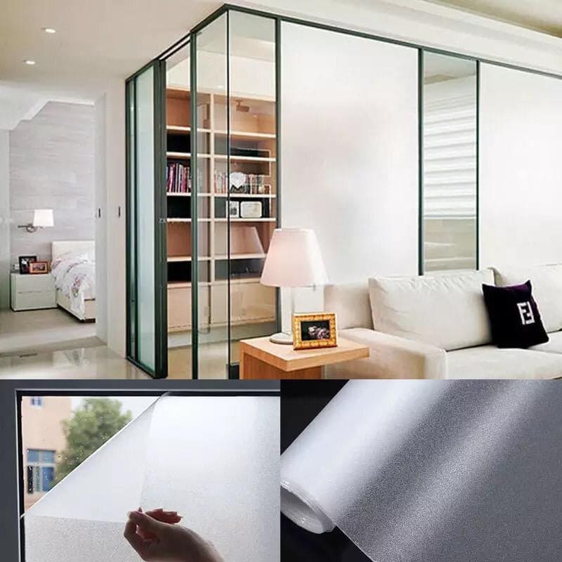 Adhesive Glass Window Wallpaper Decorative, Waterproof Frosted Glass Film Sticker, Opaque Stickers