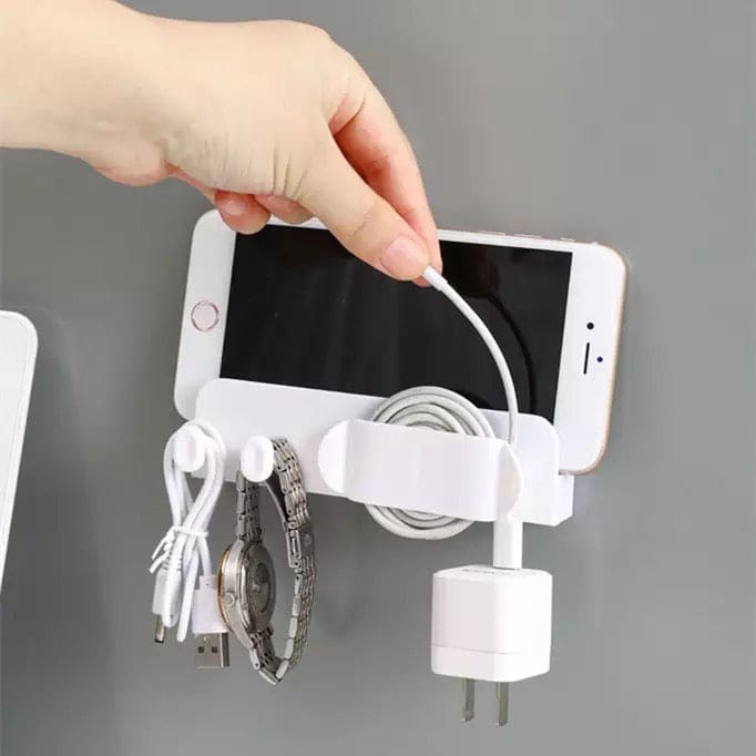 Wall Mount Phone Plug Holder, Mobile Phone Charging Stand, Air Conditi Yahan Sab Behtar Hai!