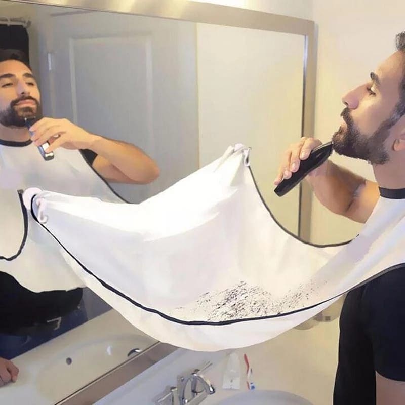 Waterproof Male Beard Apron, Man Bathroom Apron, Waterproof Floral Cloth, Men Beard Bib Apron, Hair Shave Apron For Man, Household Cleaning Protector, Men Grooming Cape For Shaping And Trimming