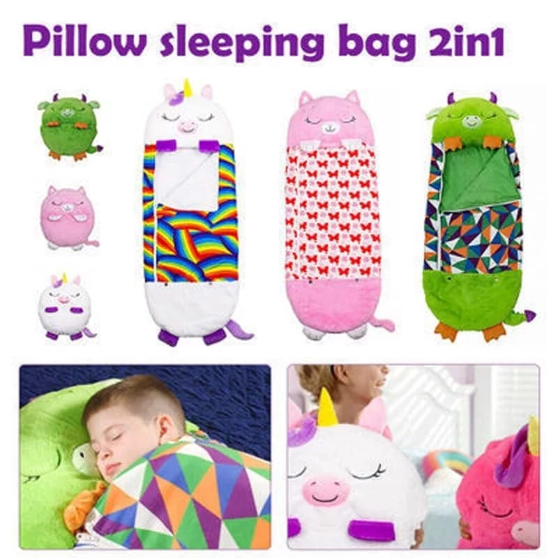 Kids Sleeping Bag, Plush doll Baby Pillow, Boys Girls Warm Soft Lazy Sleep Sacks, Foldable Soft Play Pillow Fun Sleeping Bag, Kids Animal Sleeping Bag, Children's Cartoon Sleep Sack