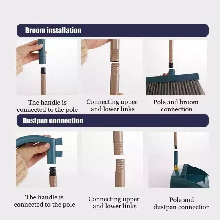 Dust Broom Set, Magic Home Cleaning Pan Brush, Garbage Scoop And Dustpan, Floor Shovel Grabber Wiper, Floor Shovel Grabber Wiper, Squeeze Mop Pan, Trash Shovel Grabber, Home Kitchen Lobby Cleaning Tool