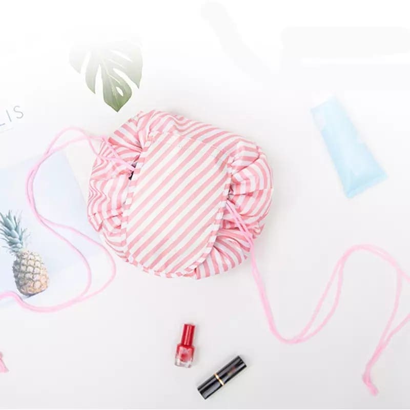 Drawstring Cosmetic Bag ,Travel Makeup Bag, Creative Colorful Rope Organizer, Lazy Makeup Storage Case
