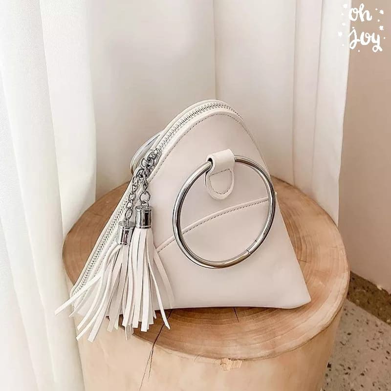 Round metal handle on sale bag