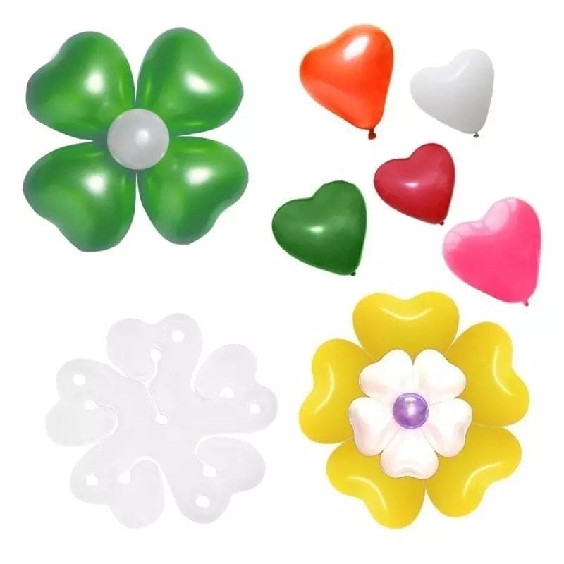 Flower Modelling Balloons Clip, Birthday Party Wedding Decoration Ballons Accessories Foil Balloons Sealing Clamp, Flower Shape Balloon Clips Holder