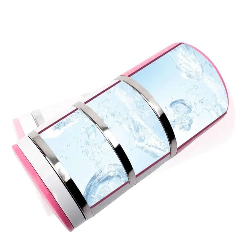 Portable Dotted Tiffin Box, Stainless Steel Bento Student Lunch Box, Round Thermal Lunch Box, Leak-Proof Food Container Bento Box, Bento Box with Cover Sealed Lunch Box, Steel Insulated Lunch Box