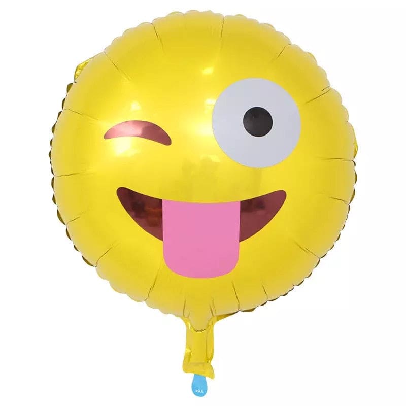 Set of 6 Cute Emoji's Foil Balloon's, Smiley Face Expression Balloon's, Cartoon Festive Decorations Balloon's