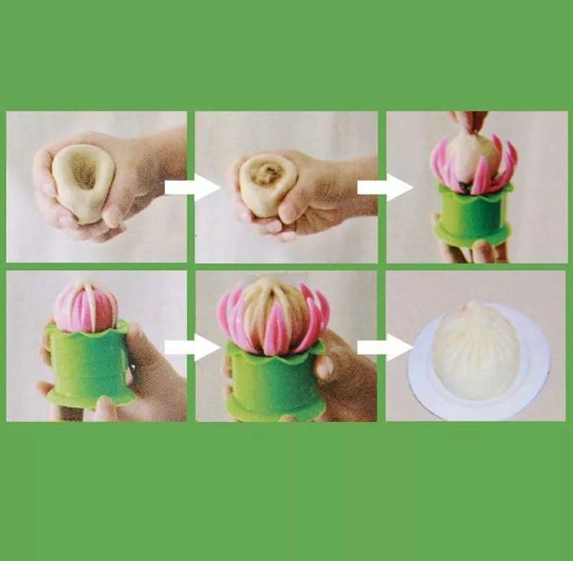 Flower Dumpling Maker, Kitchen DIY Pastry Pie Dumpling Maker, Steamed Stuffed Bun Making Mold, Lotus Flower Chinese Baozi Making Mold