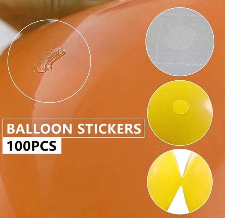 100pcs Balloons Glue Tape, Double Sided Fix Gum Air Balls, Glue Point Tape