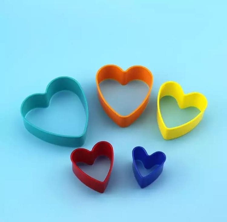 Set Of 5 Colorful Biscuit Cookie Cutter, Mini Cookie Cutters Set, Geometric Shapes Colorful Cookie Biscuit Cutter Set