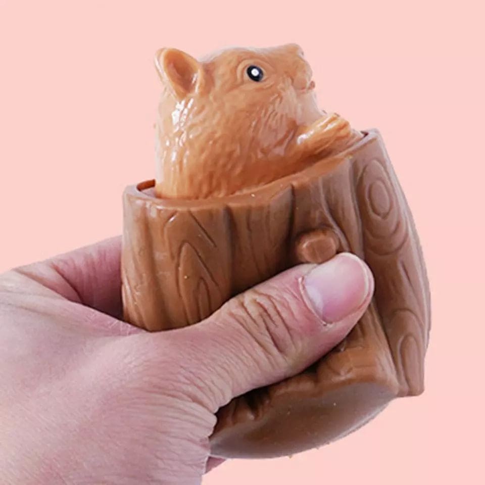 Creative Squirrel Stress Release Toy, Mouse Squeeze Anti-stress Toy, Anxiety Relief Squeezing Squishy, Squishy Squirrel Toy, Decompression Squeeze Squirrel,