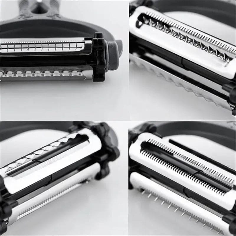 Simple Vegetable Peeler, Multifunctional  Rotary Vegetable Peeler, Stainless Steel Rotary Grater, Cabbage Potato Slicer Fruit Knife Kitchen Gadget, Multi Purpose 360 Degree Rotary Kitchen Tool