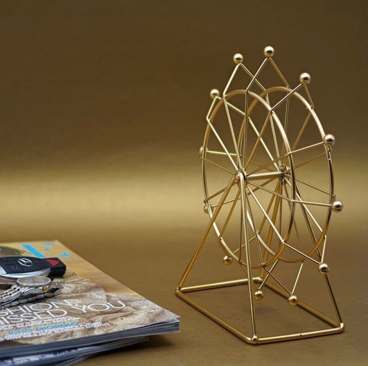 Metal Ferris Wheel, Nordic Iron Rotating Ferris Wheel, Home Decor Ferris Wheel