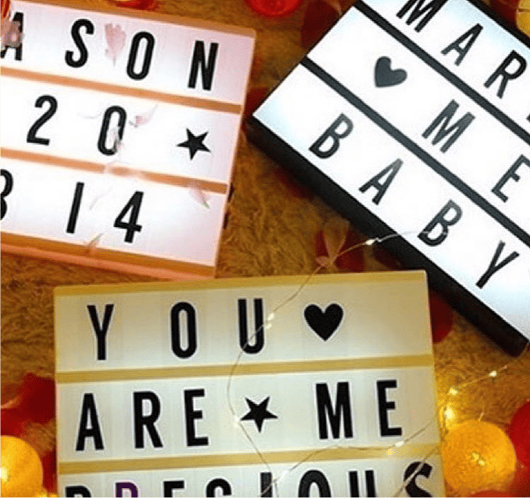 Cinematic Cinema Led lightbox, Led Message Box, Message Light Box
