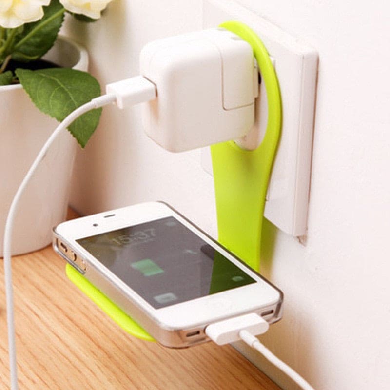 Foldable Cell Phone Wall Hanger, Shelf Wall Hanger Stand Holder, Charger Cable Organizer