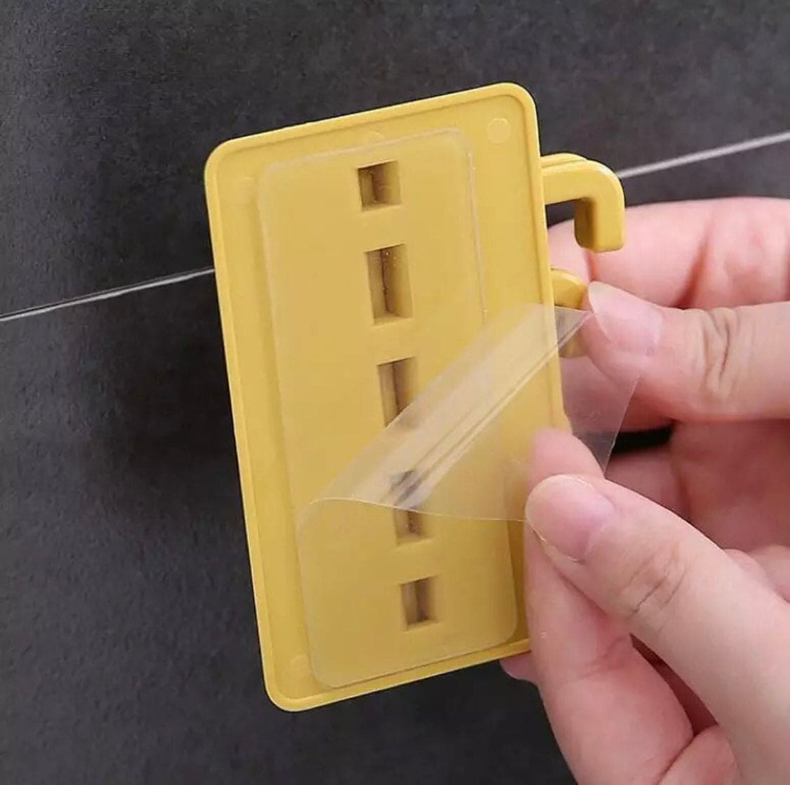 ABS Wall Hooks Storage Rack, Seamless Rotatable Strong Hook, Rotatable 4-Hook Key Hook Wall Self Adhesive Key Wall Hanger