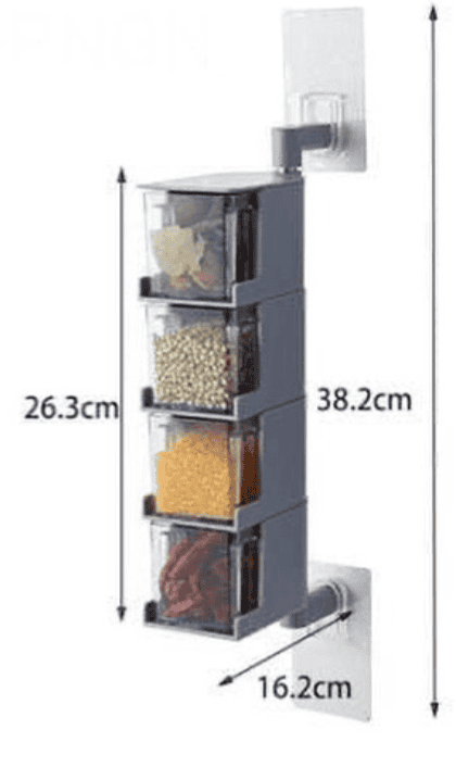 360˚ Degree Rotating Spice Box, Seasoning Storage Box, Kitchen Spice Container