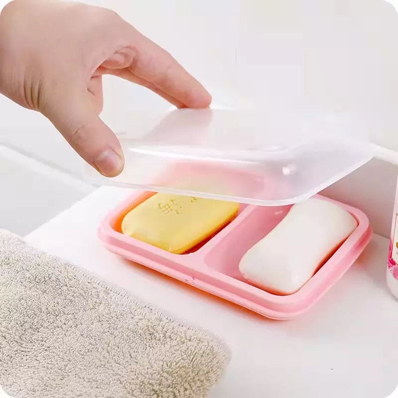 Double Layer Drain Soap Box, Punch Free Toilet Soap Box, Simple Fashion Laundry Soap Filter
