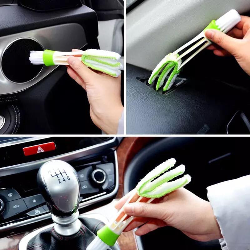 Duster For Car Air Vent, Automotive Air Conditioner Cleaner and Brush, Dust Collector Cleaning Cloth Tool