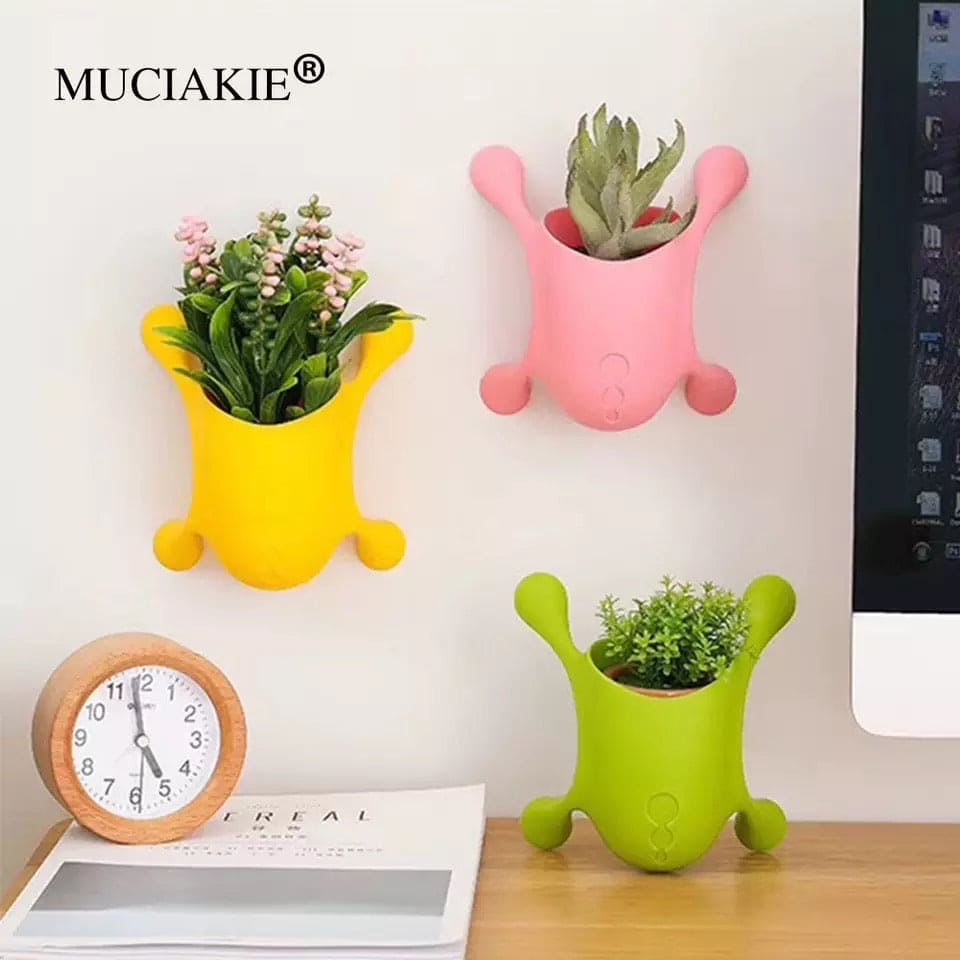Multi-function Mini Lovely Office Creative Flower Pots, Wall Mounted Window Desk Pencil Holder, Mini Stationary Holder, Brush Holder