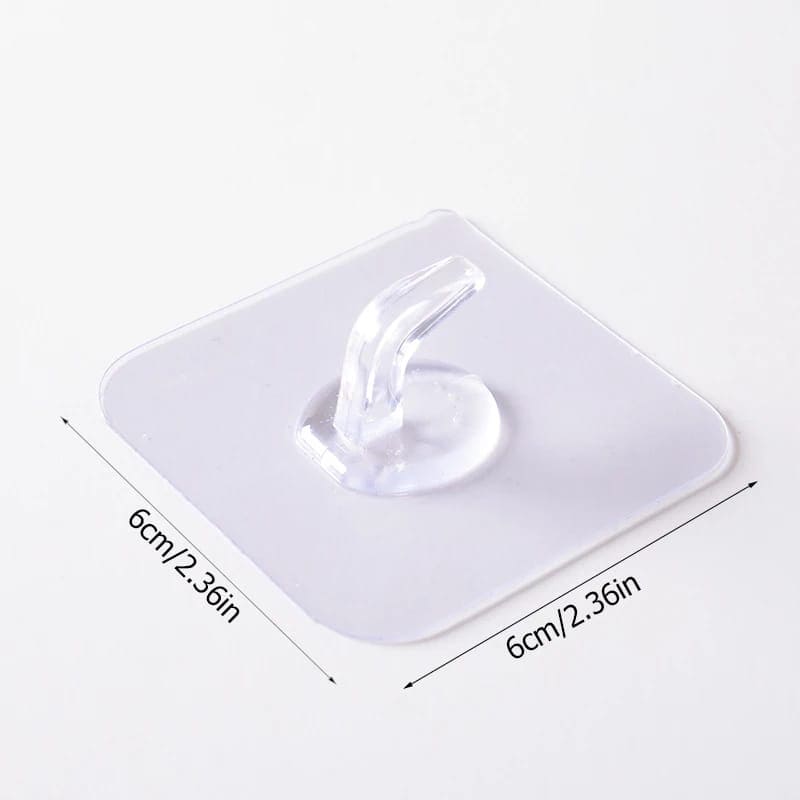 Punch-free Invisible Wall Hook, Transparent Wall Hanger, Strong Adhesive Seamless Wall Hooks