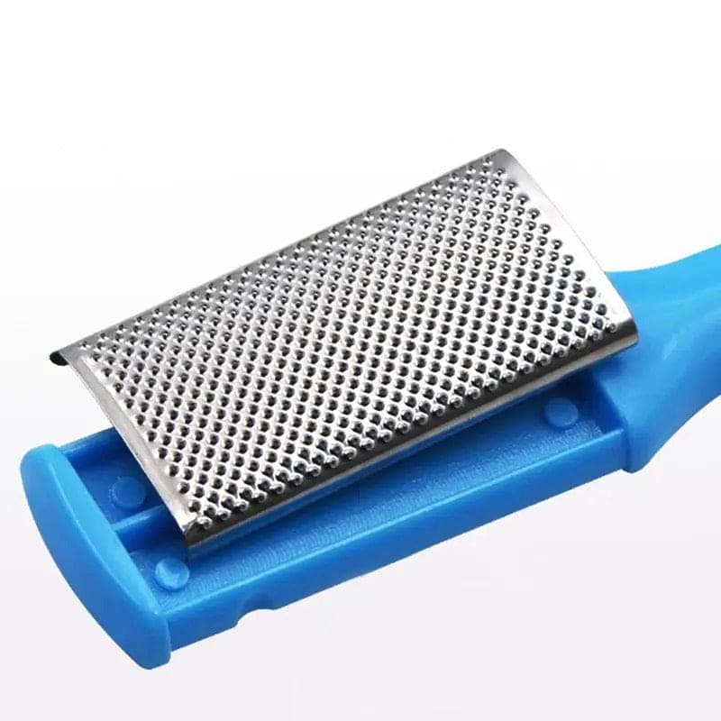 Double Sided Foot Filer, Professional Pedicure Foot Filer, Stainless Steel Foot Scrubber, Hard Skin Removers, Callus Dead Skin Remover, Anti-slip Plastic Handle Pedicure Tool, Stainless Steel Dead Skin Scrapper