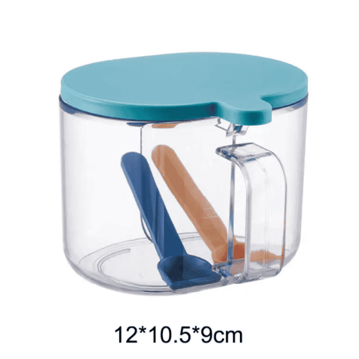 4 Grid Seasoning Organizer, Transparent Condiment Storage Box With Lids, Kitchen Condiments Storage Container, Multi Compartment Kitchen Box,  Herb Spice Jars Sealing Seasoning Box Spice Jar, Nordic Flip Cover Transparent Box