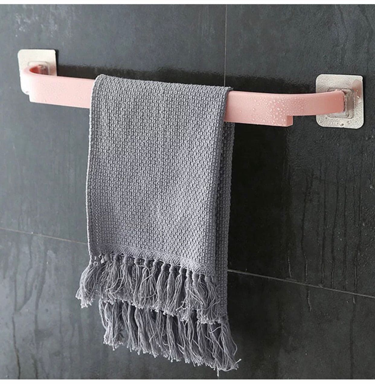 Towel Holder For Bathroom, Self Adhesive Punch-Free Plastic Bathroom Towel Bar, Modern Towel Rail Bathroom for Home Kitchen Bathroom, Towel Stand