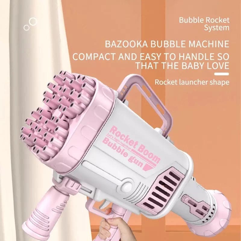 44 Holes Charging Electric Automatic Bubble Machine, Gatling Bubble Gun Toy, Heavy machine New Electric Bubble Gun, Summer Outdoor Soap Water Children Toy 44-Holes Big Gatlin Rocket Soap Bubbles Machine, Children Magic Bubble Blower Toy