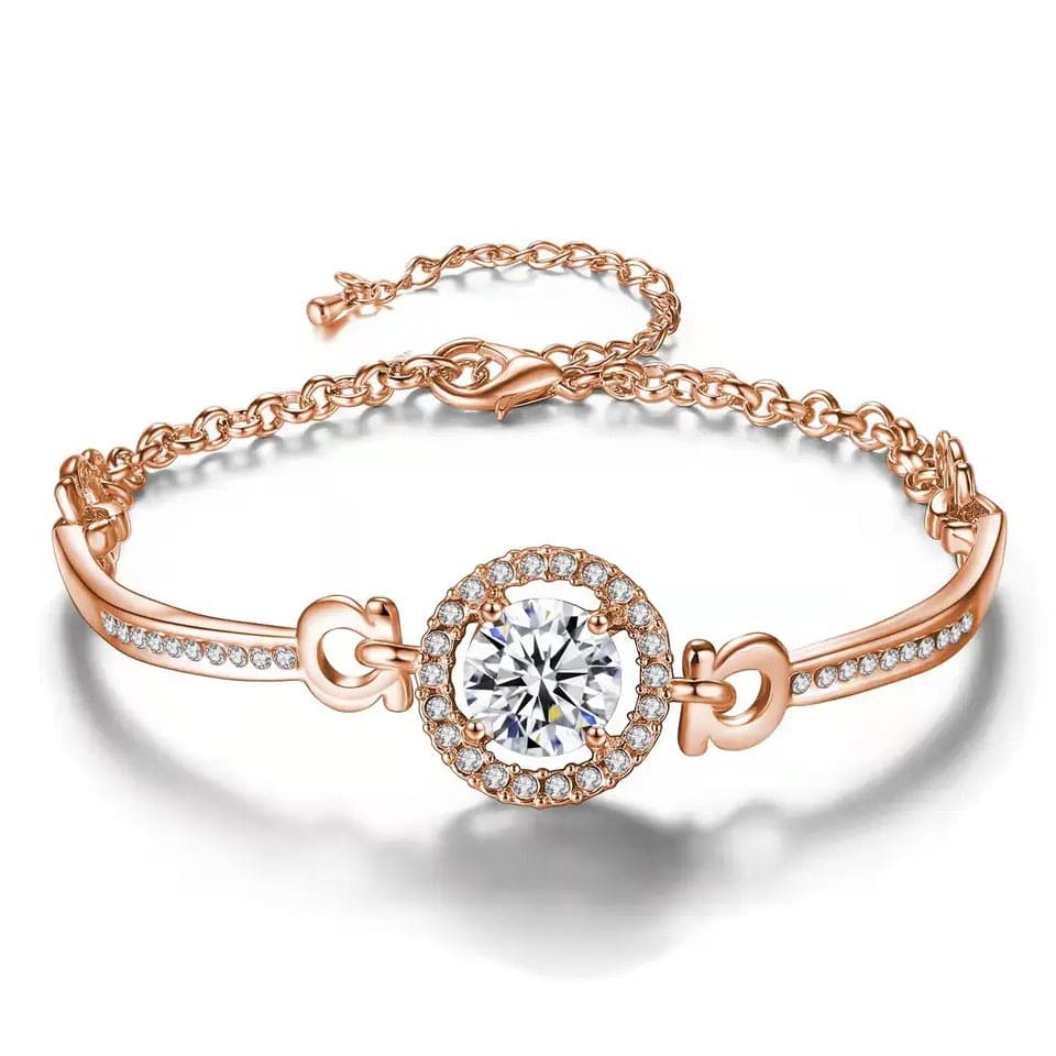Luxury Round Watch Design Bracelet, Non-Fading Women Chain Bracelet Wedding Jewelry Non-Irritation Jewelry Bracelet