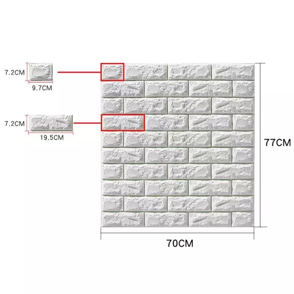 3D Brick Wall Stickers Wall Paper, Self-Adhesive Wallpaper Peel, Sofa Background Wall Decor