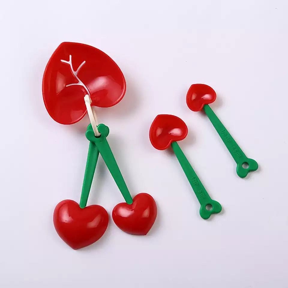 Set Of 5 Heart Measuring Spoon Set, Coffee Spoon, Egg Separator
