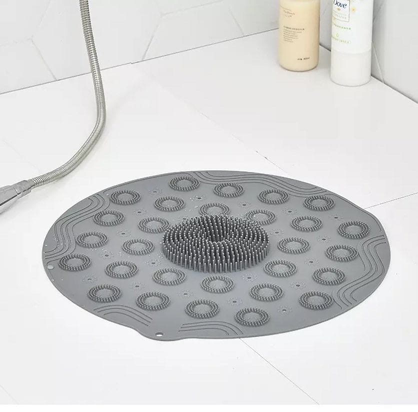 Silicone Bathroom Shower Mats, Multifunctional Water Absorption Bathroom Mats, Non-Slip Floor Mat