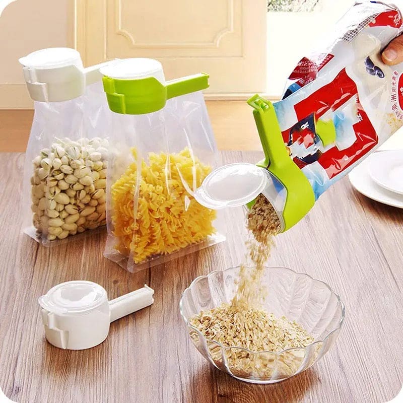 Snack Sealing Clip, Seal Pour Food Storage Bag Cap Clip, Food Sealer Clamp, Round Mouth Effect Clip Kitchen Tool,  Multifunction Seal Pour Food Storage Bag Clips, Moisture Sealing Snack Storage Container Clips, Home Food Close Clip Seal