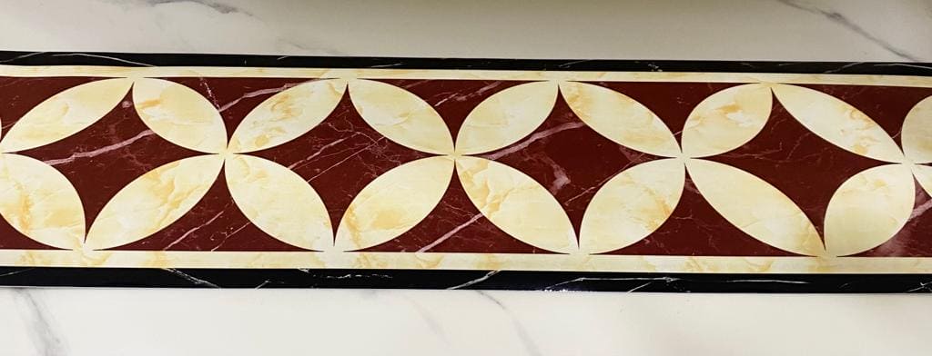 Self Adhesive Wall Skirting Border, Waterproof Floral Vintage Pvc Wallpaper, Self-Adhesive PVC Wall Covering Borders, Diy Home Decor Tile