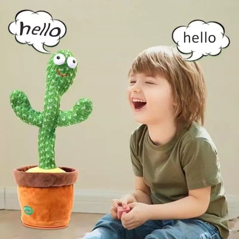 Lovely Talking Toy Dancing Cactus, Cactus Plush Toy, New Electronic Dancing Cactus, Luminous Recording Learning to Speak Twisting Kid Toy, Speak Talk Sound Record Repeat Toy, Kids Education Toy